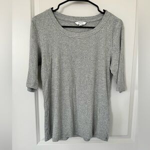 Banana Republic factory elbow sleeve t shirt in heather grey
